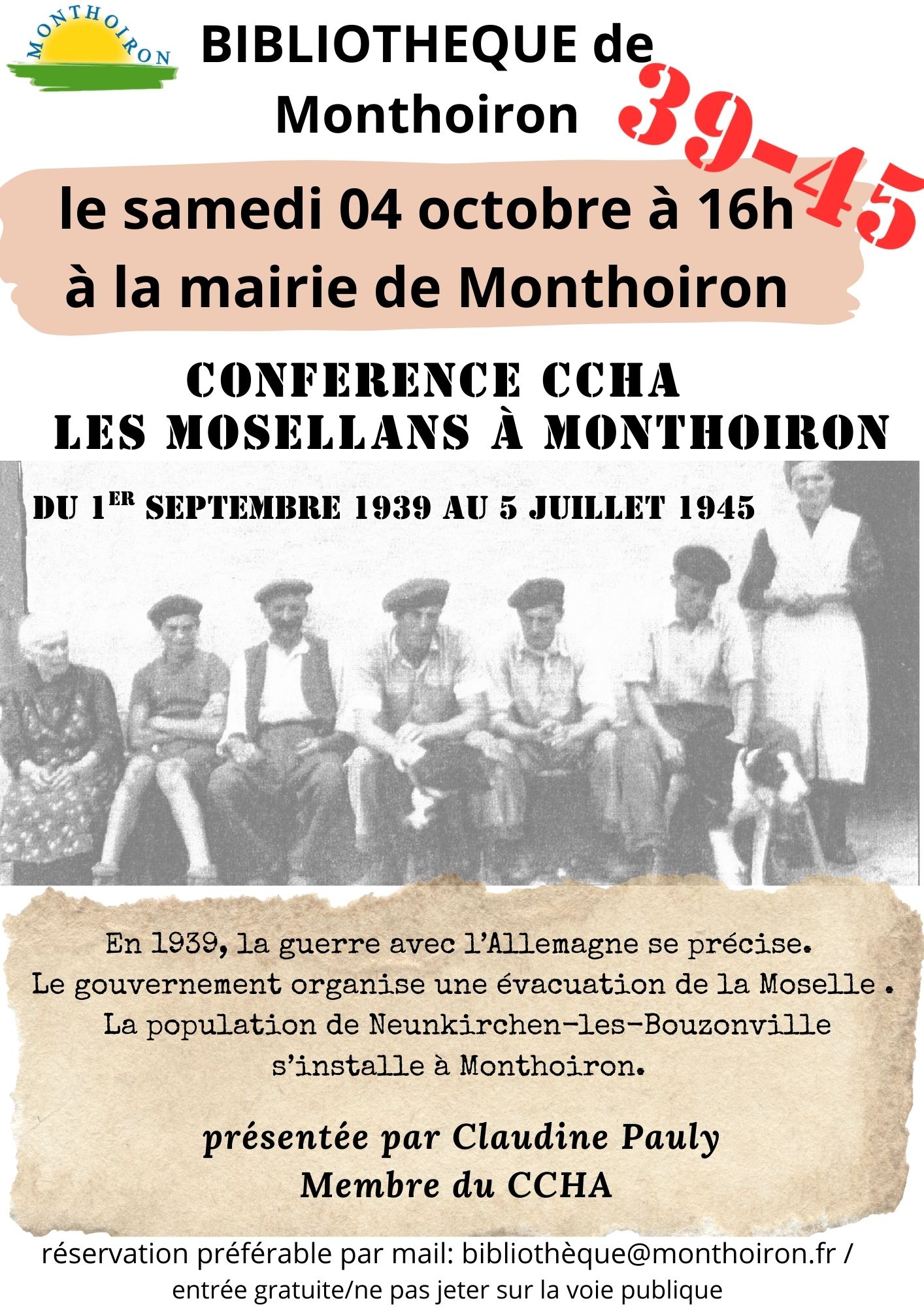 Conférence sur les Mosellans de 1939 à 1945
