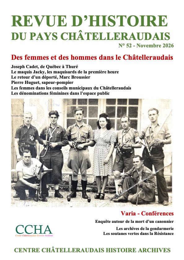 Sortie de la revue d’histoire du pays châtelleraudais n° 52