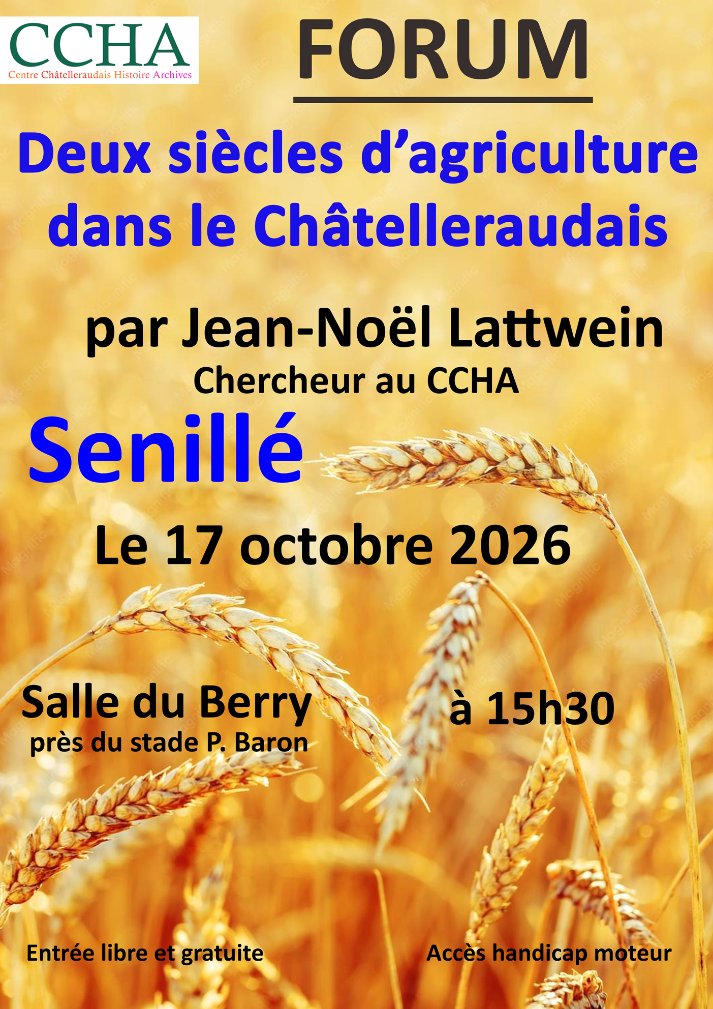 forum : Deux siècles d&rsquo;agriculture dans le châtelleraudais